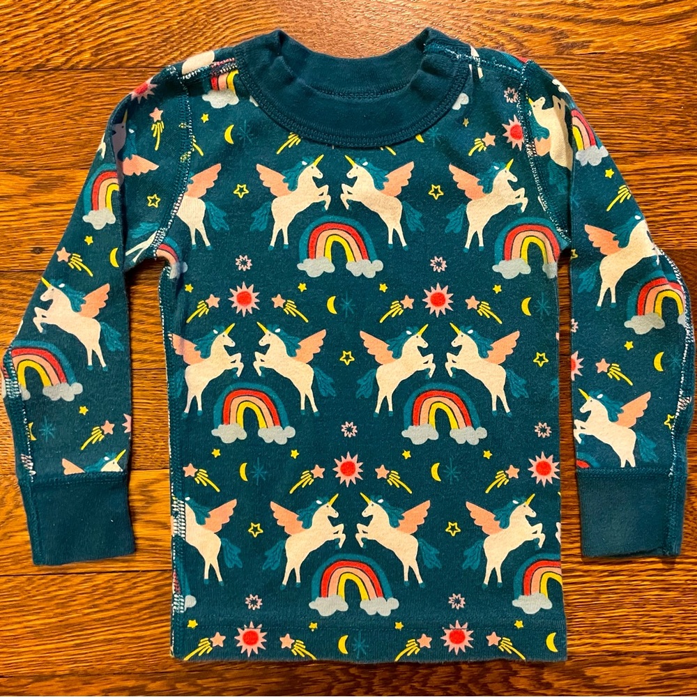 Hanna Andersson Unicorn Pajamas Top Size 85 com or 2T